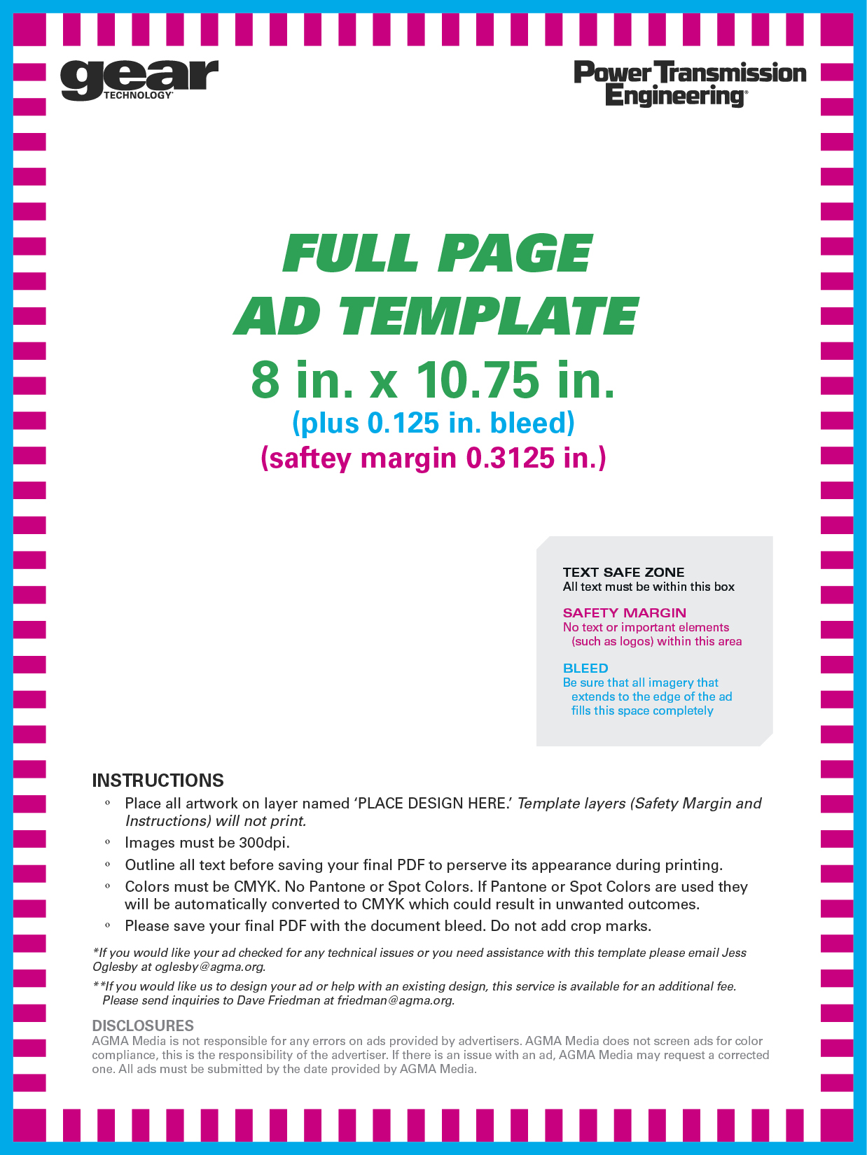 Print Advertising Templates | Gear Technology Magazine